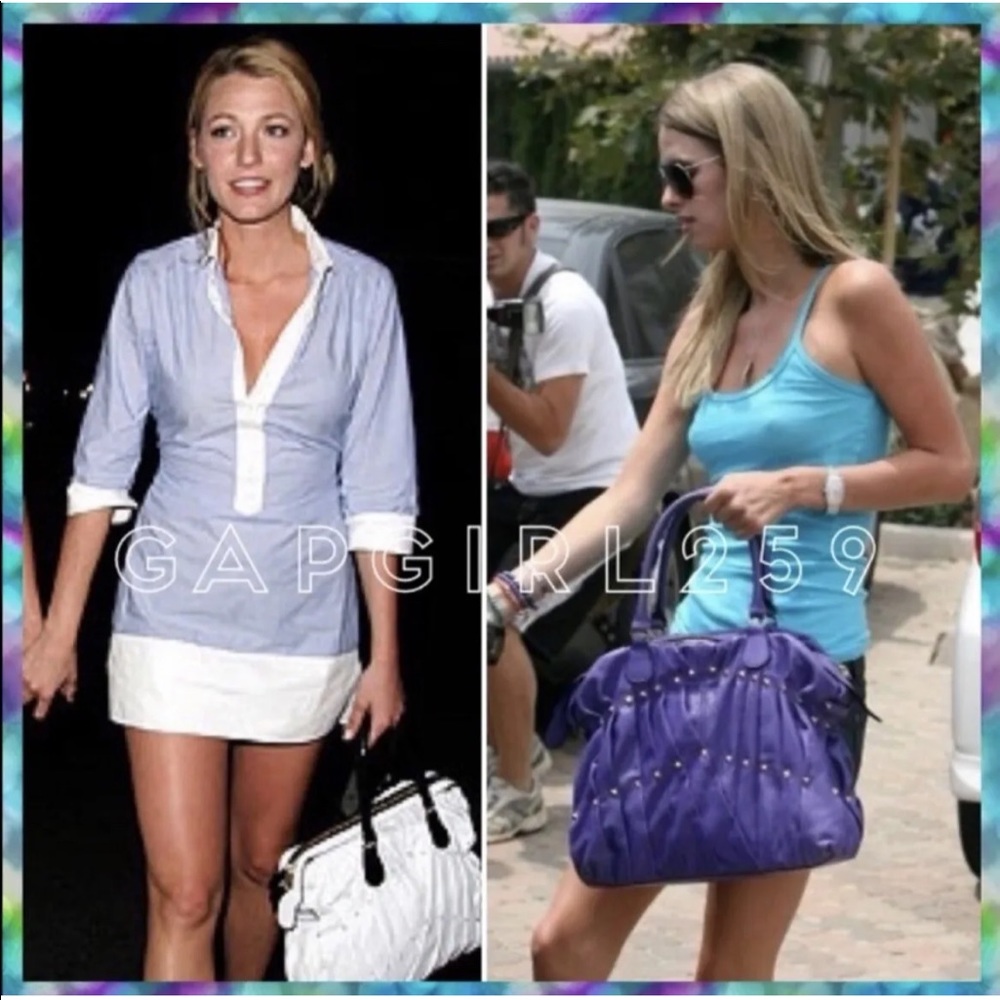 Valentino Maison Purple rockstud bag ASO Gossip Girl Jenny Humphrey - Picture 9 of 10